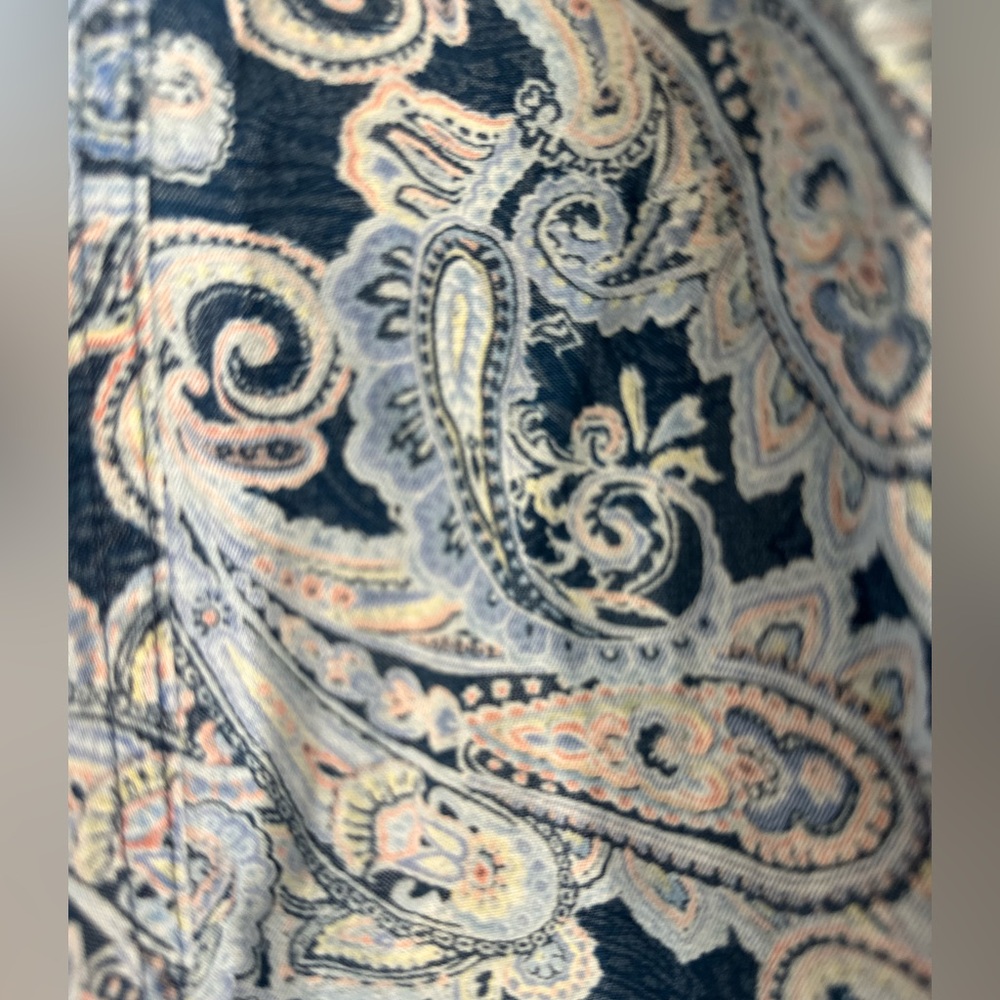 Ruby Road Soft Tencel™ Paisley Print Long Sleeve Button-Front Jacket - Small - Picture 10 of 10